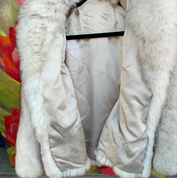 Blue Faux Fur Coat size S/M